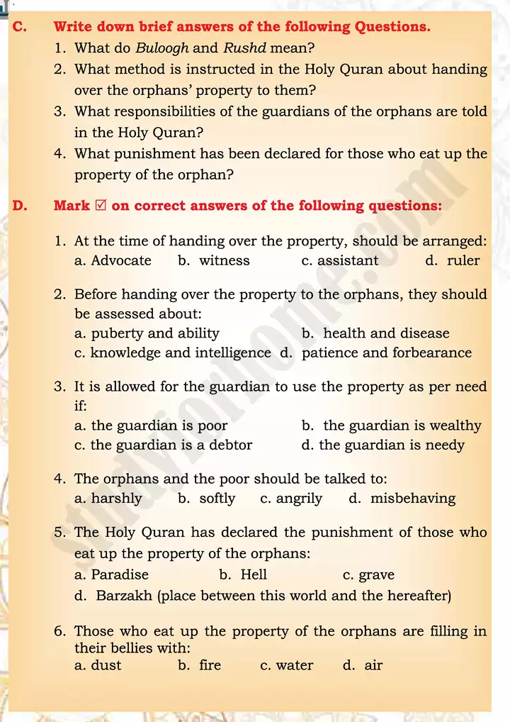 chap 1b translation and explanation of verses islamiat 9th 13