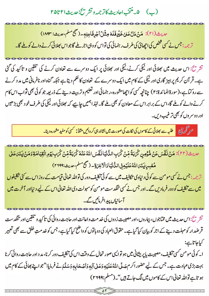 chap 2b tarjuma o tashreeh ahadees islamiat 9th 17