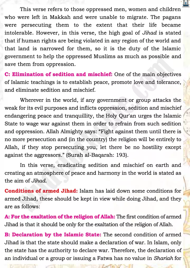 chap 3d jihad intro importance and types islamiat 9th 06