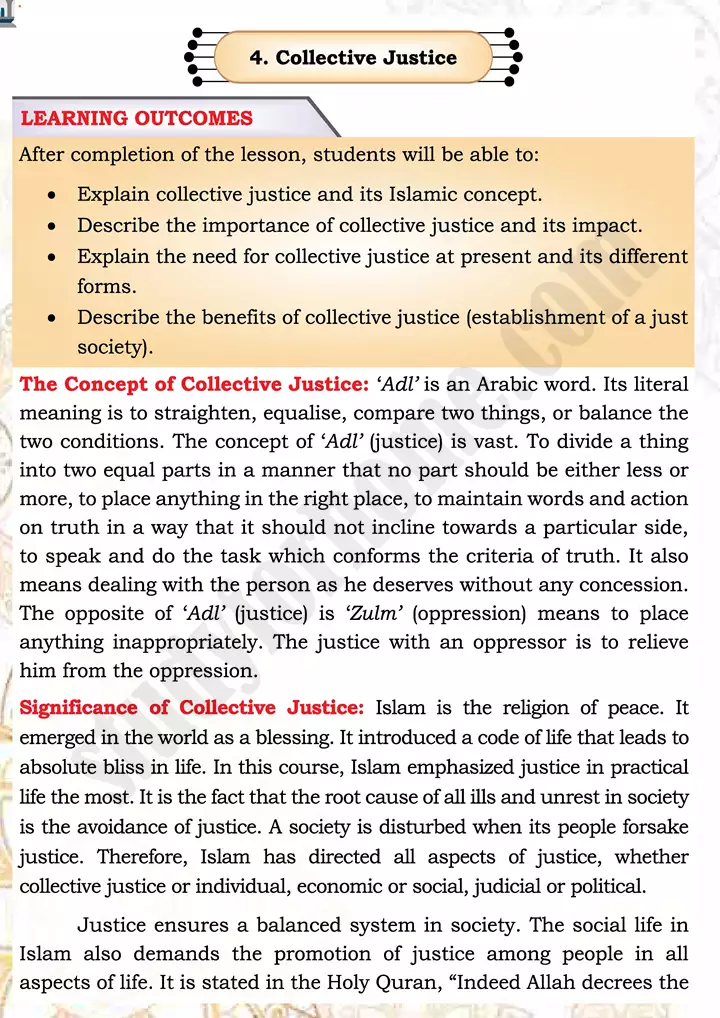 chap 3n collective justice islamiat 9th 01