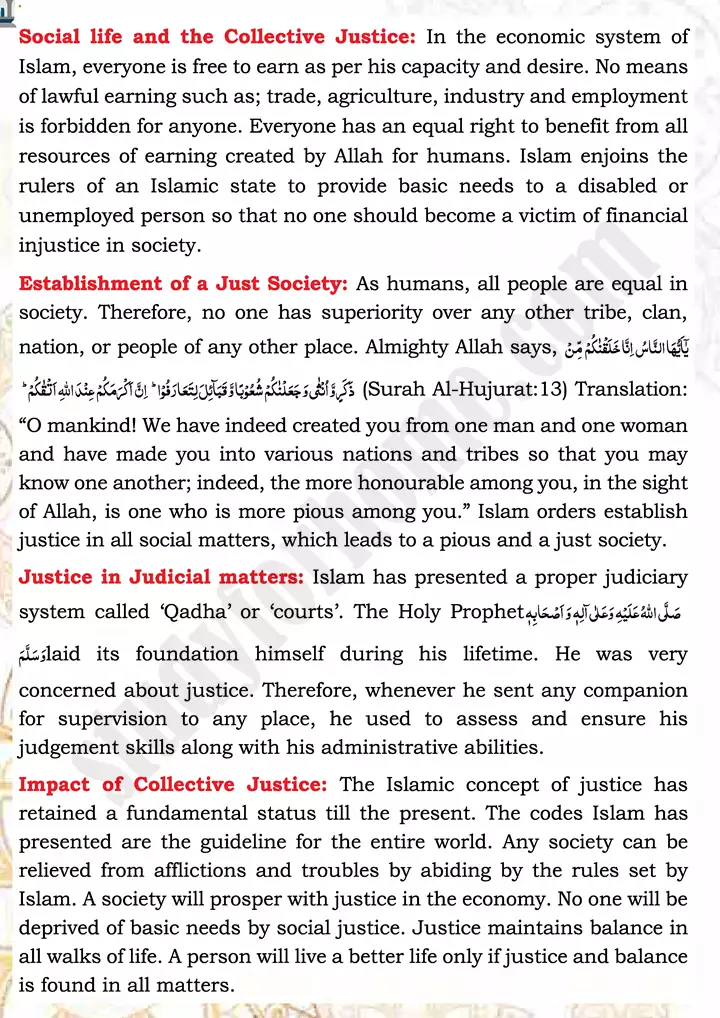 chap 3n collective justice islamiat 9th 03