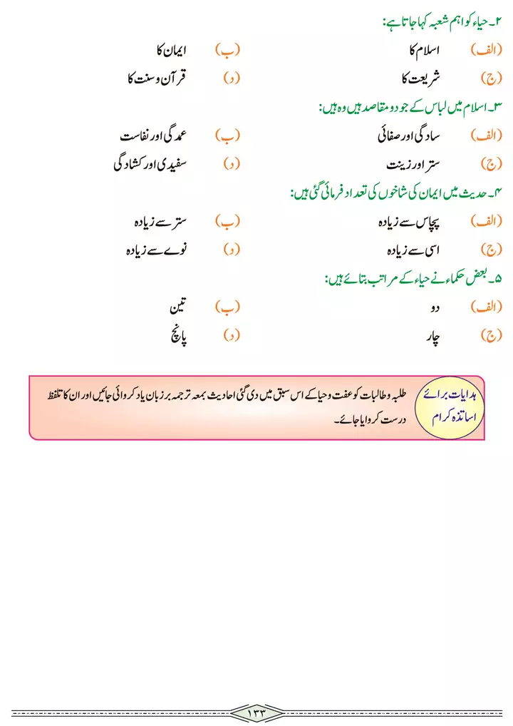 chap 3o iffat o haya akhlaq o adaab islamiat 9th 05