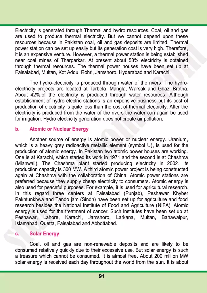 chap 5 resources of pakistan pakistan studies 10th 23