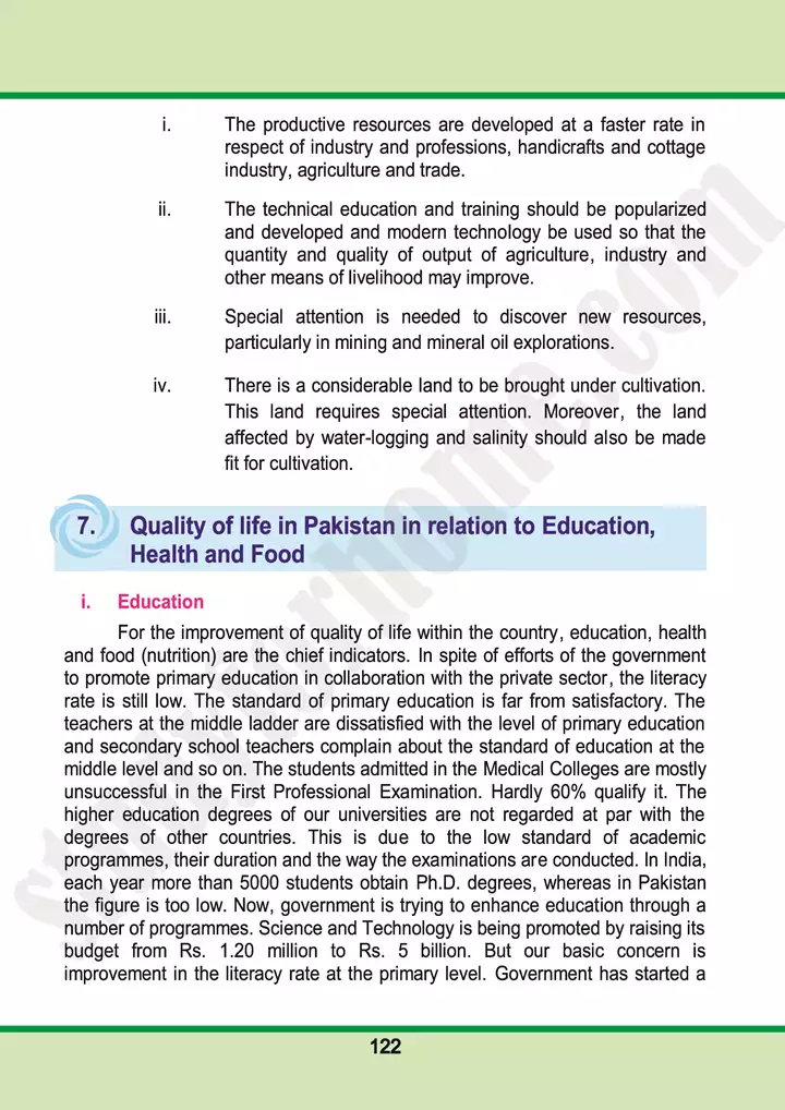 chap 7 the population of pakistan pakistan studies 10th 08