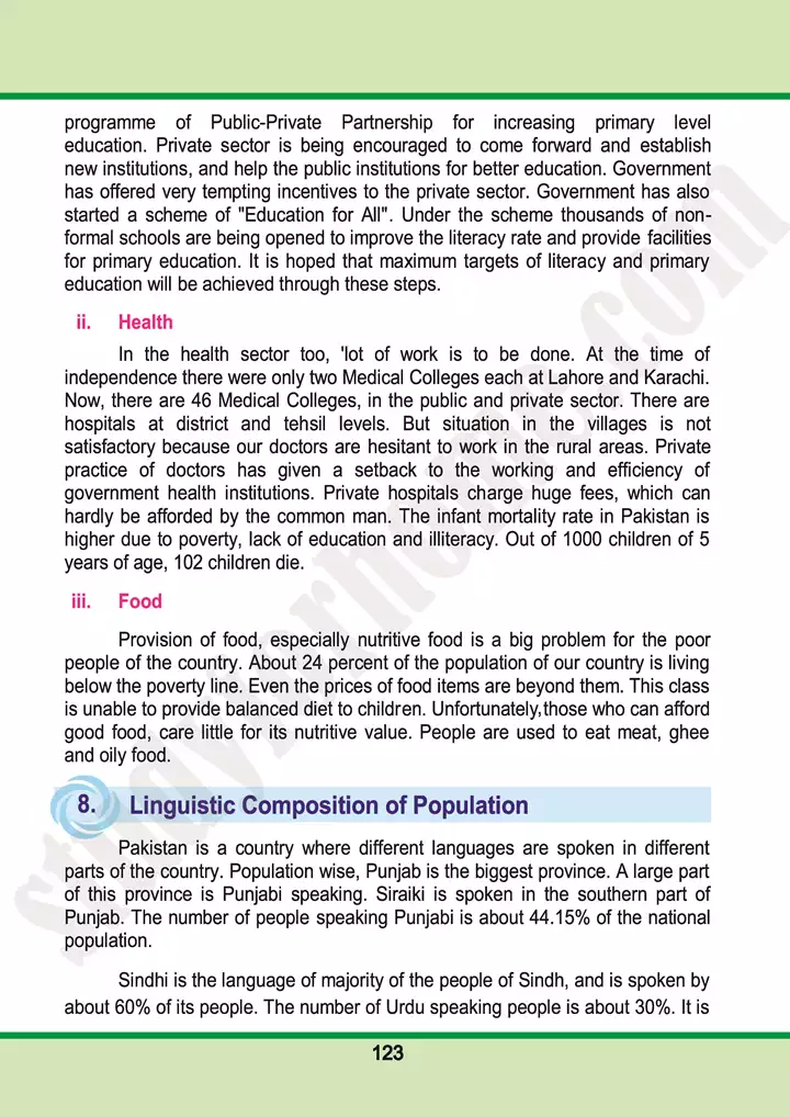 chap 7 the population of pakistan pakistan studies 10th 09