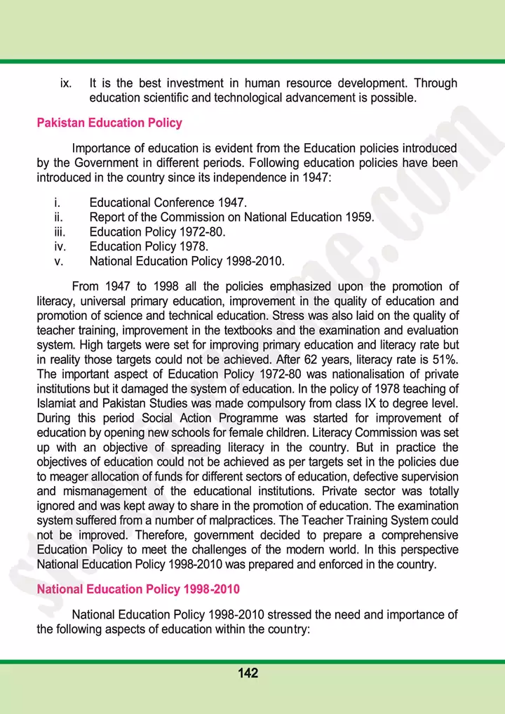 chap 9 education in pakistan pakistan studies 10th 02