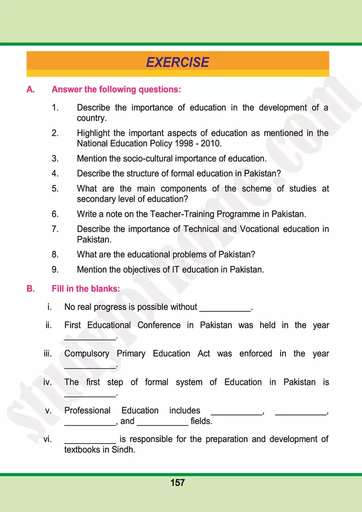 chap 9 education in pakistan pakistan studies 10th 17