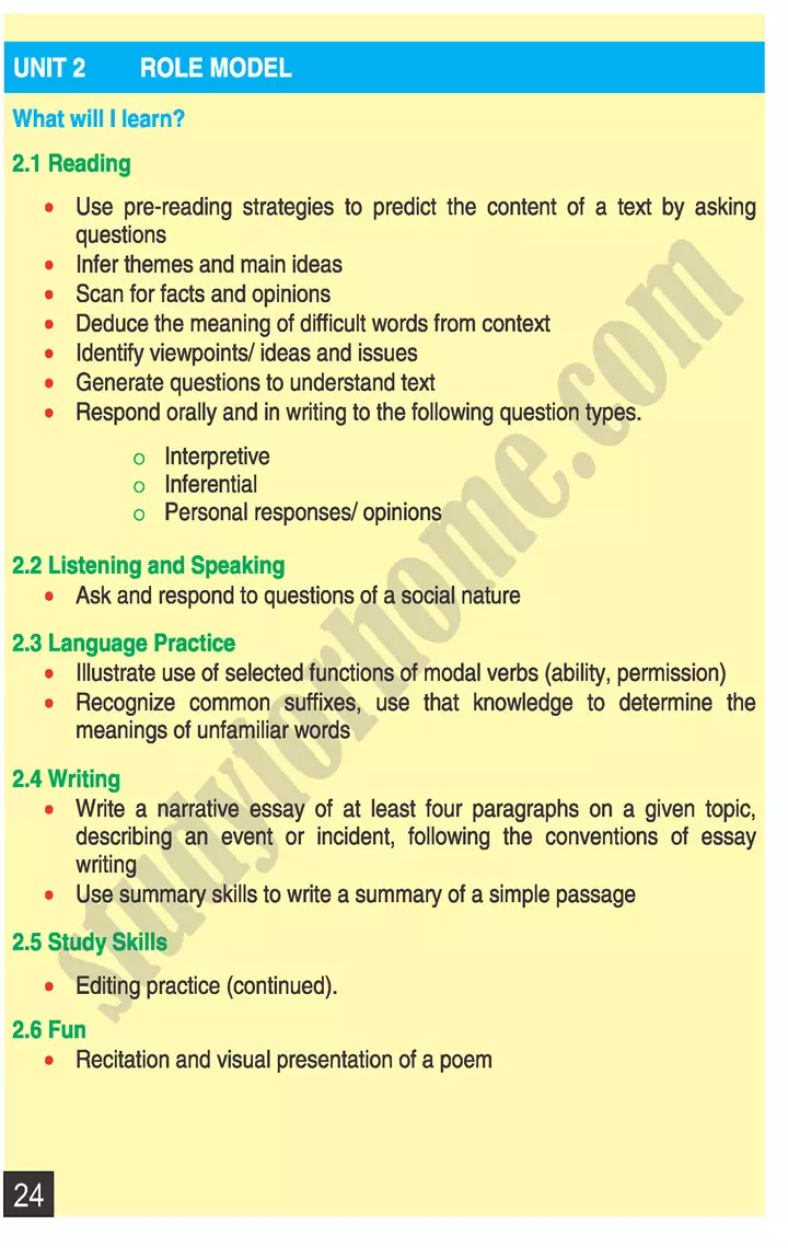 unit 2 role model english 9th 01