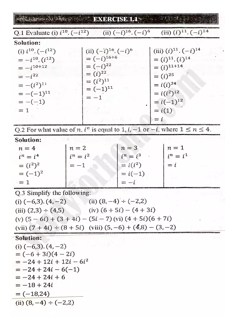 chapter-1-complex-numbers-exercise-1-1-mathematics-11th