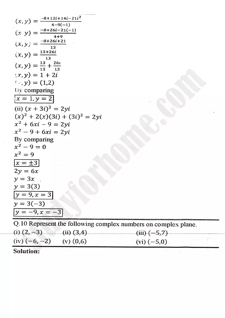 chapter 1 complex numbers exercise 1 1 mathematics 11th 11