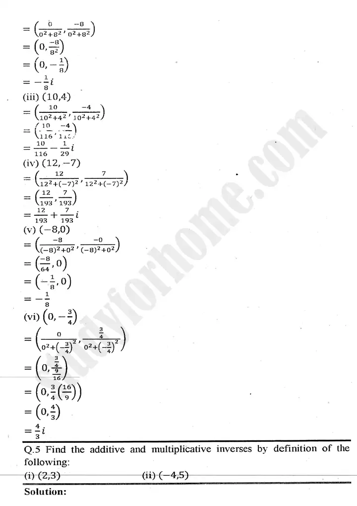 chapter 1 complex numbers exercise 1 2 mathematics 11th 04