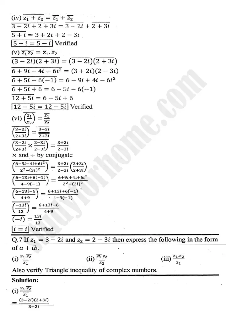 chapter 1 complex numbers exercise 1 2 mathematics 11th 06