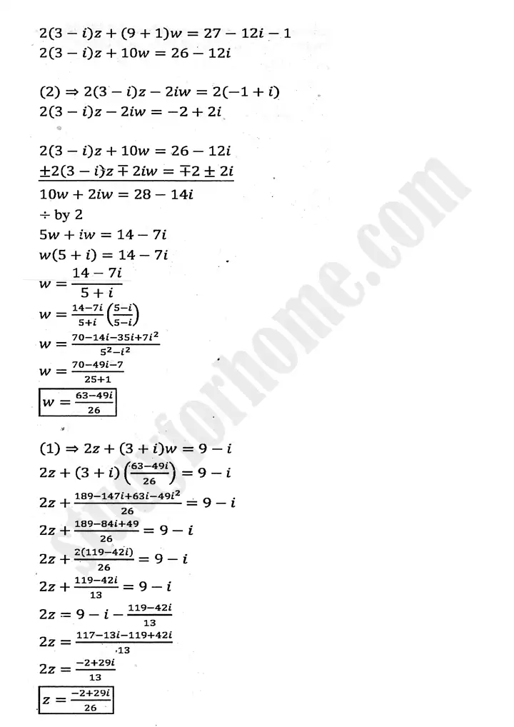 chapter 1 complex numbers exercise 1 3 mathematics 11th 02