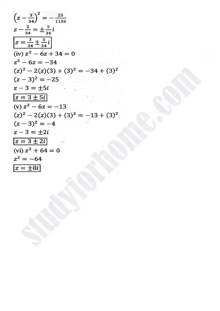 chapter 1 complex numbers exercise 1 3 mathematics 11th 08