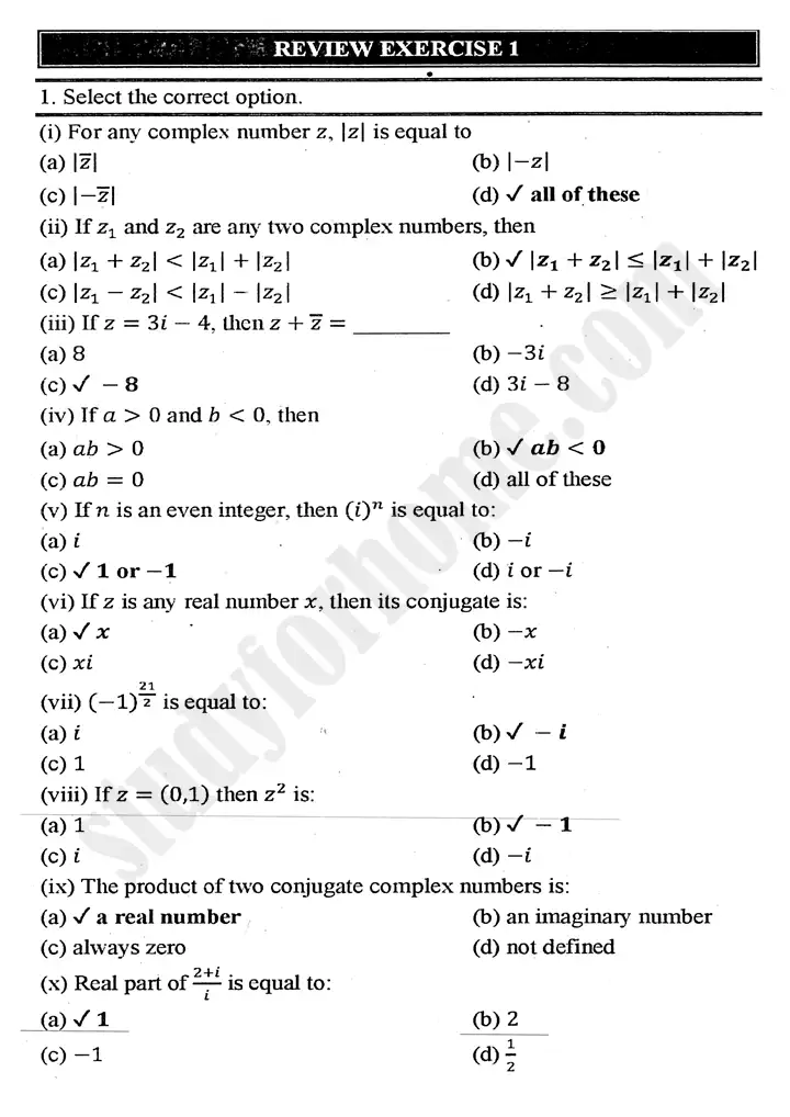 chapter-1-complex-numbers-review-exercise-1-mathematics-11th