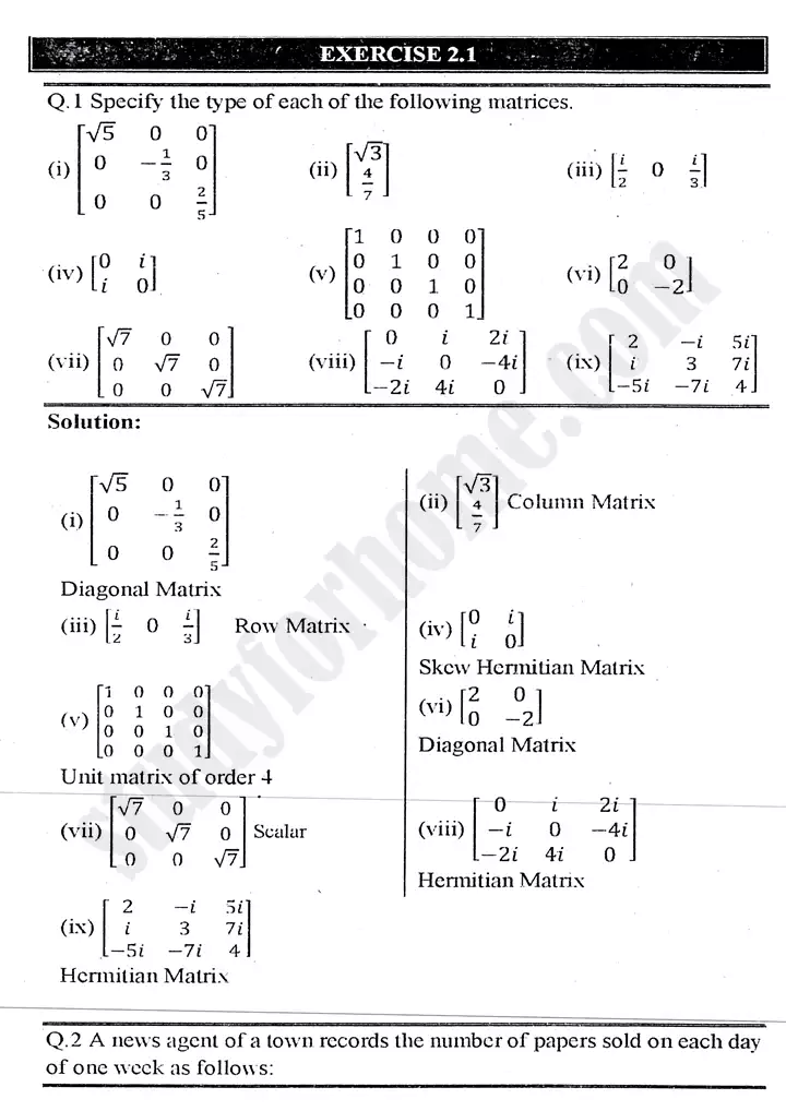 chapter-2-matrices-and-determinants-exercise-2.1-mathematics-11th