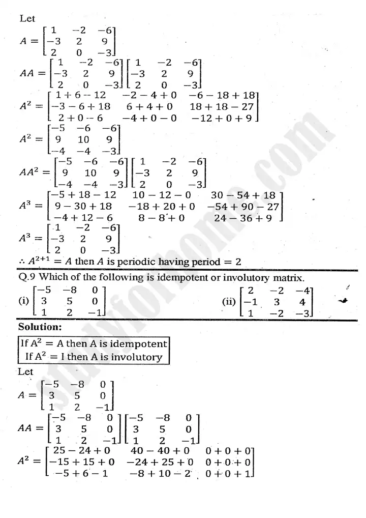 chapter 2 matrices and determinants exercise 2.1 mathematics 11th 08