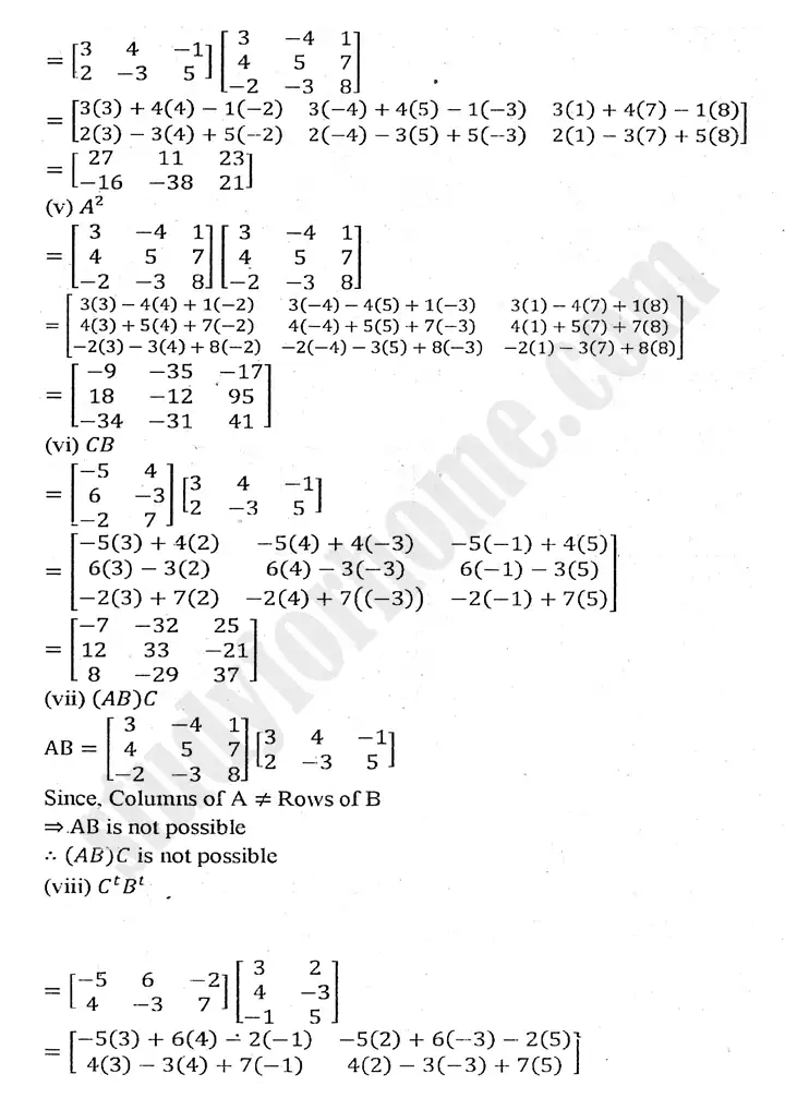 chapter 2 matrices and determinants exercise 2.2 mathematics 11th 03