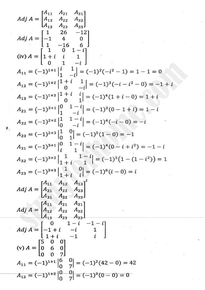 chapter 2 matrices and determinants exercise 2.3 mathematics 11th 07