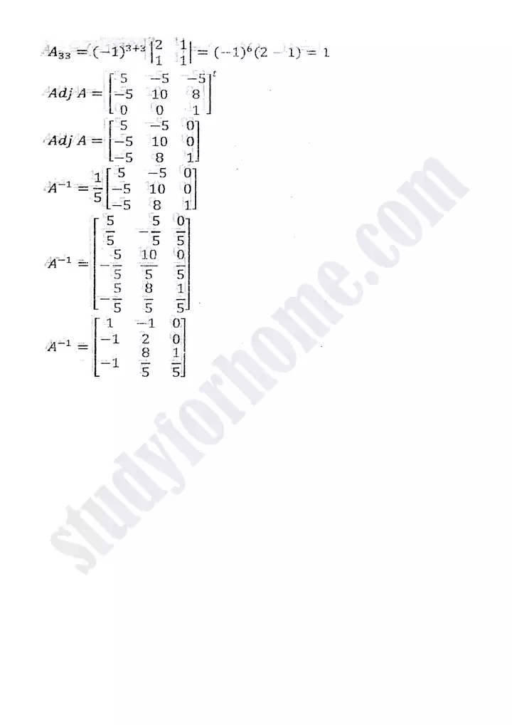 chapter 2 matrices and determinants exercise 2.3 mathematics 11th 19