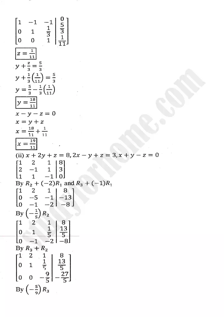 chapter 2 matrices and determinants exercise 2.6 mathematics 11th 09