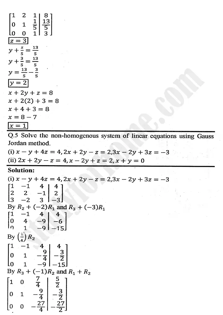 chapter 2 matrices and determinants exercise 2.6 mathematics 11th 10