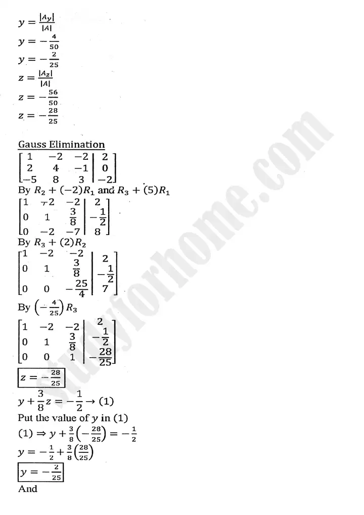 chapter 2 matrices and determinants review exercise 2 mathematics 11th 12