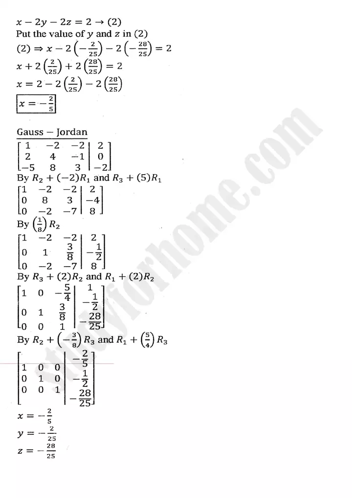 chapter 2 matrices and determinants review exercise 2 mathematics 11th 13