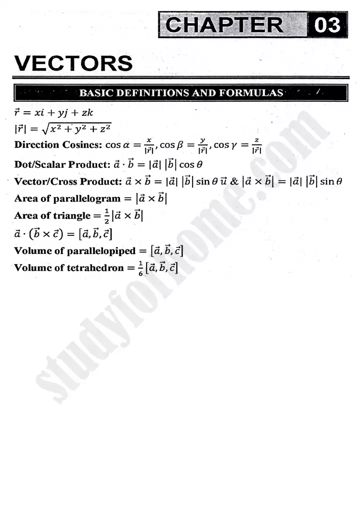 chapter-3-vectors-definitions-and-formulas-mathematics-11th