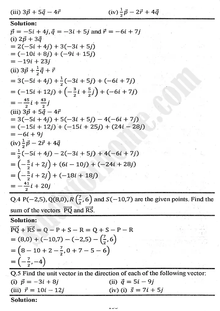 chapter 3 vectors exercise 3.1 mathematics 11th 03