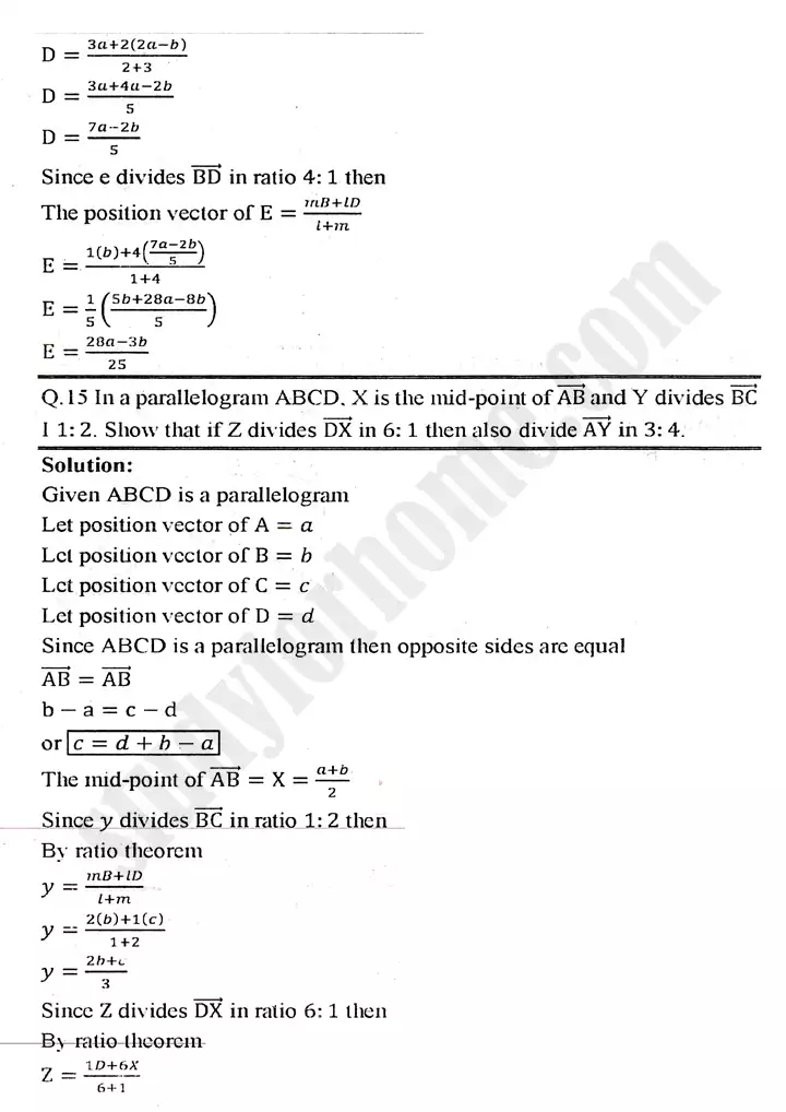 chapter 3 vectors exercise 3.1 mathematics 11th 12