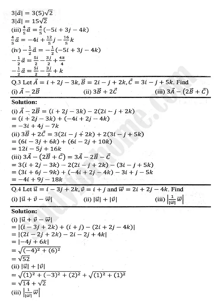 chapter 3 vectors exercise 3.2 mathematics 11th 02