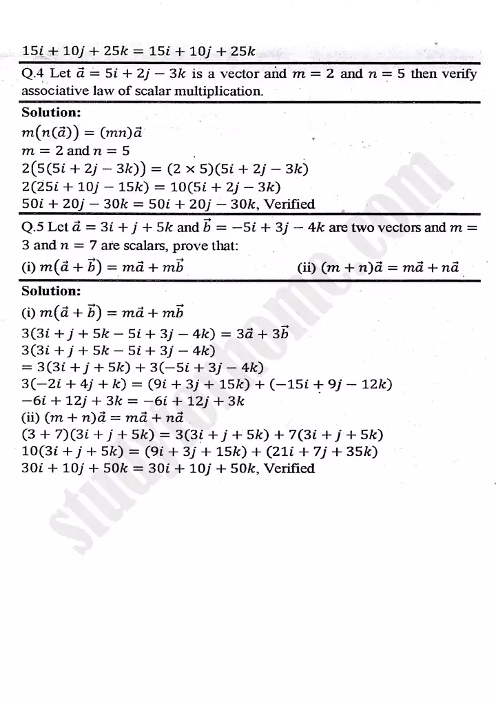 chapter 3 vectors exercise 3.3 mathematics 11th 02