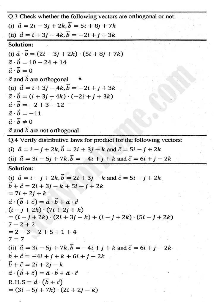 chapter 3 vectors exercise 3.4 mathematics 11th 02