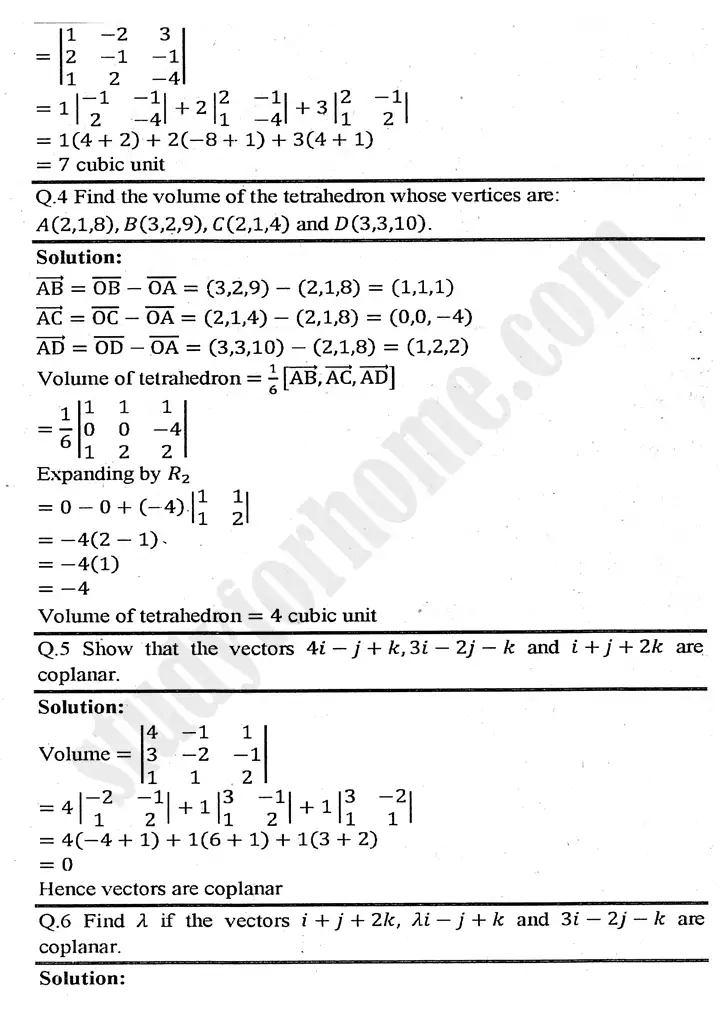 chapter 3 vectors exercise 3.6 mathematics 11th 02