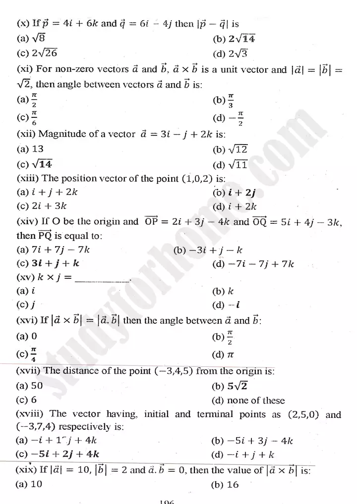 chapter 3 vectors review exercise 3 mathematics 11th 02