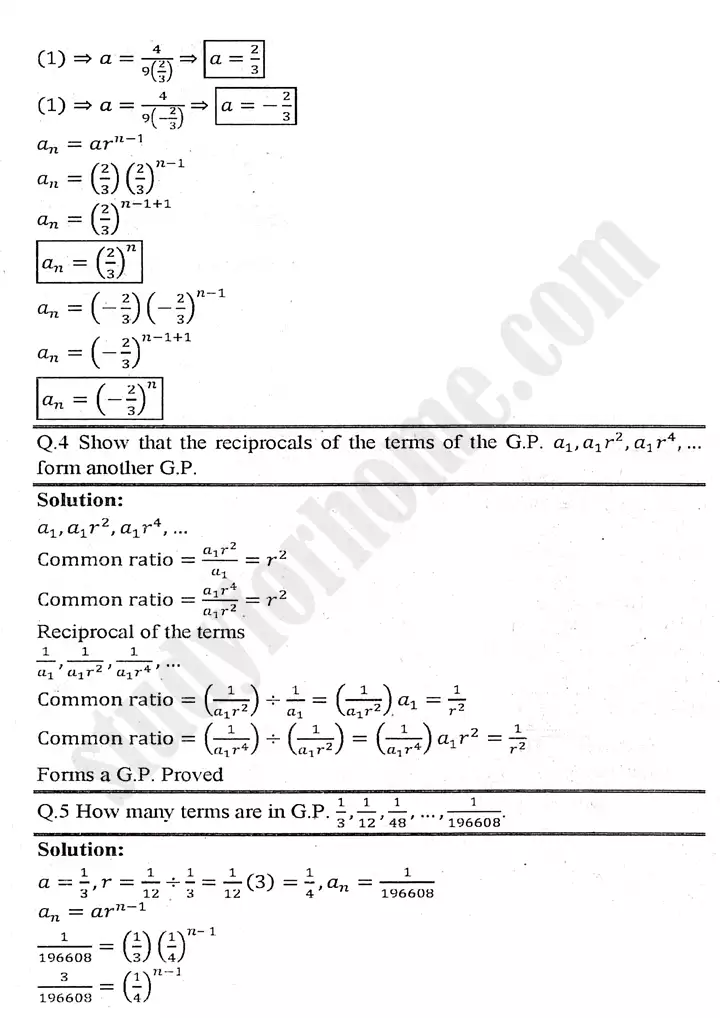 chapter 4 sequences and series exercise 4.5 mathematics 11th 03