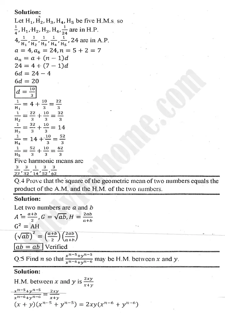 chapter 4 sequences and series exercise 4.9 mathematics 11th 03