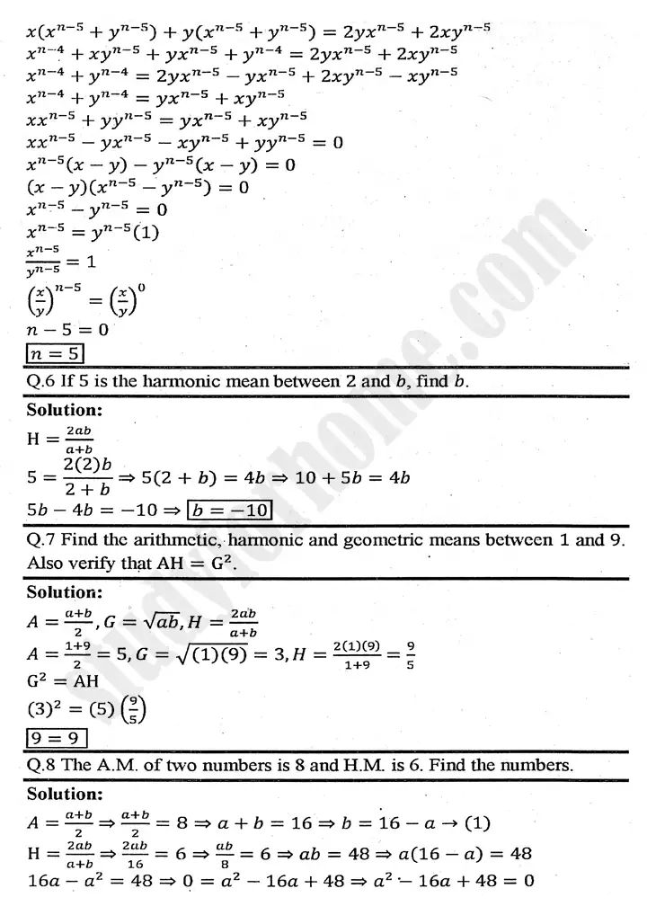 chapter 4 sequences and series exercise 4.9 mathematics 11th 04