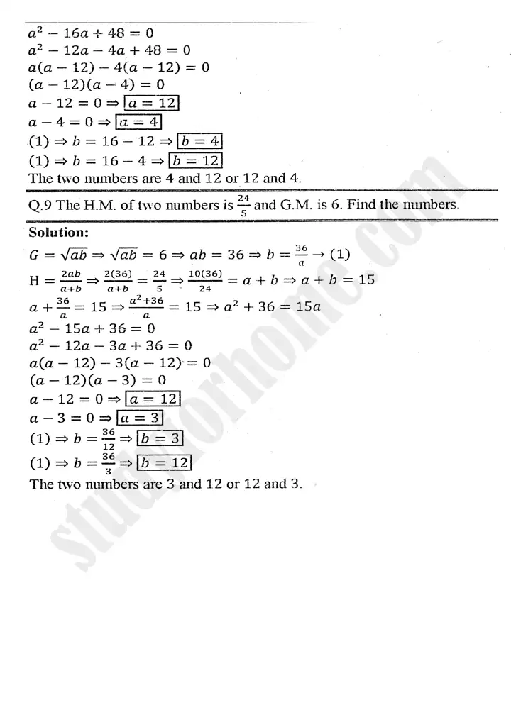 chapter 4 sequences and series exercise 4.9 mathematics 11th 05