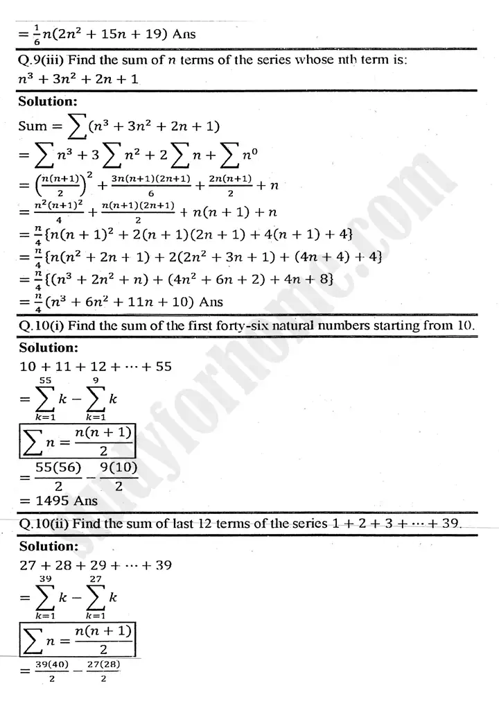 chapter 5 miscellaneous series exercise 5.1 mathematics 11th 06