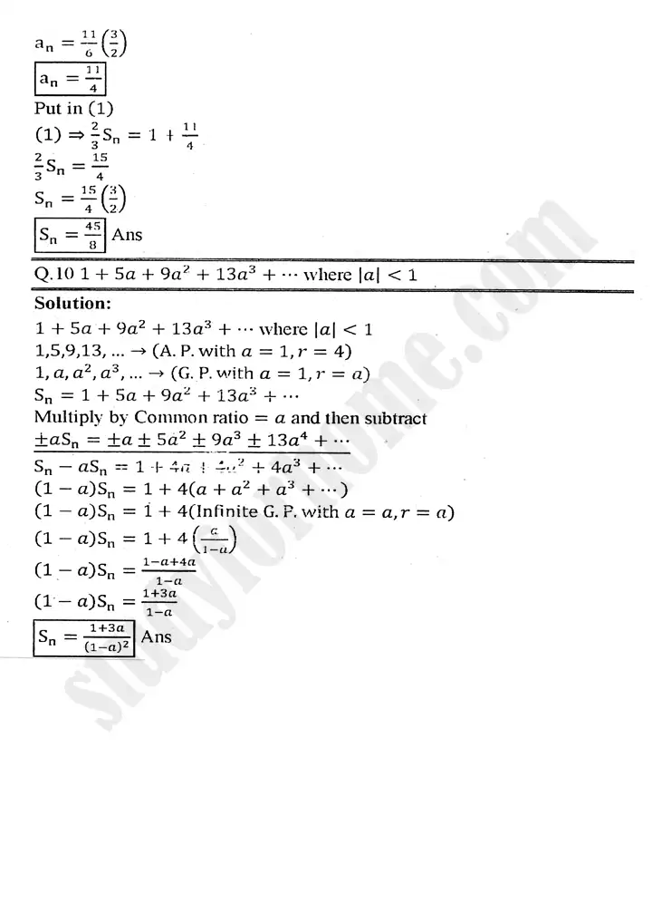 chapter 5 miscellaneous series exercise 5.2 mathematics 11th 07