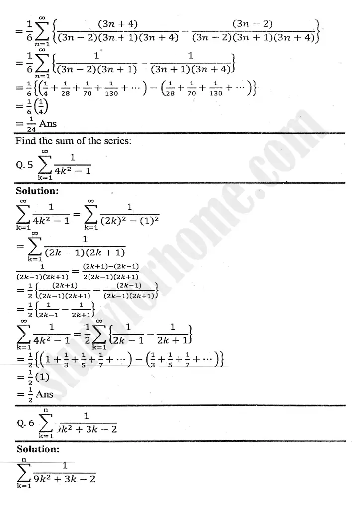 chapter 5 miscellaneous series exercise 5.4 mathematics 11th 04