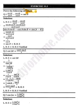 chapter-10-trigonometric-identities-of-sum-and-difference-of-angles-exercise-10-3-mathematics-11th