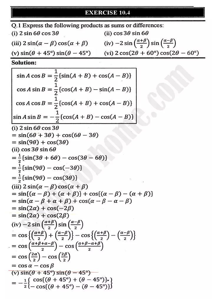 chapter-10-trigonometric-identities-of-sum-and-difference-of-angles-exercise-10-4-mathematics-11th