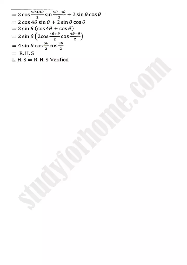 chapter 10 trigonometric identities of sum and difference of angles review exercise 10 mathematics 11th 05