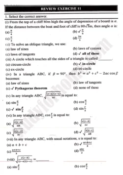 chapter-11-application-of-trigonometry-review-exercise-11-mathematics-11th