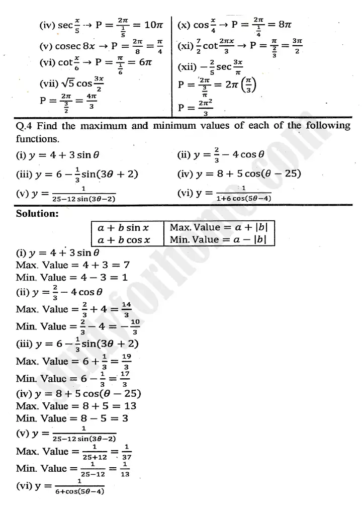 chapter 12 graphs of trigonometric functions exercise 12 1 mathematics 11th 03