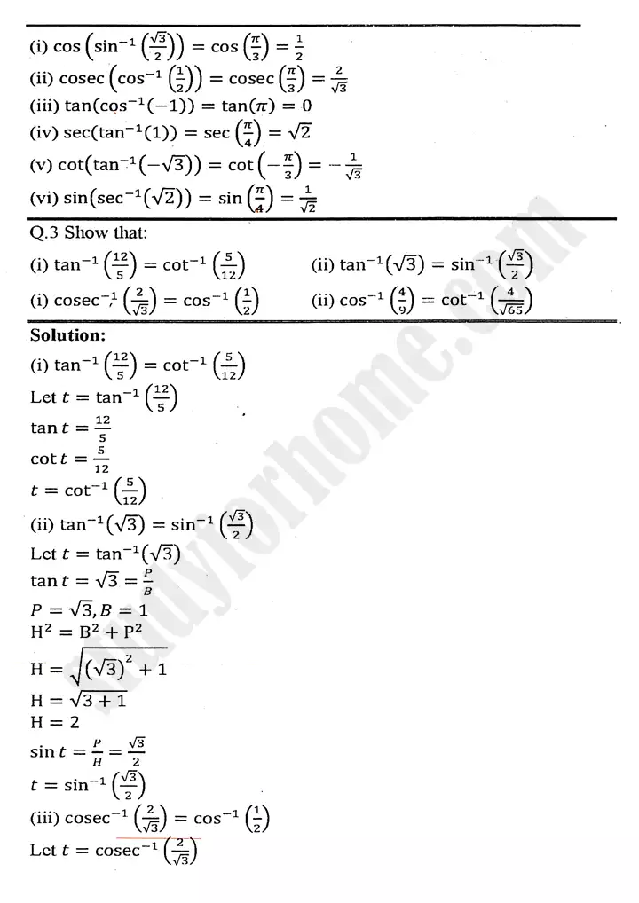 chapter 12 graphs of trigonometric functions exercise 12 4 mathematics 11th 02