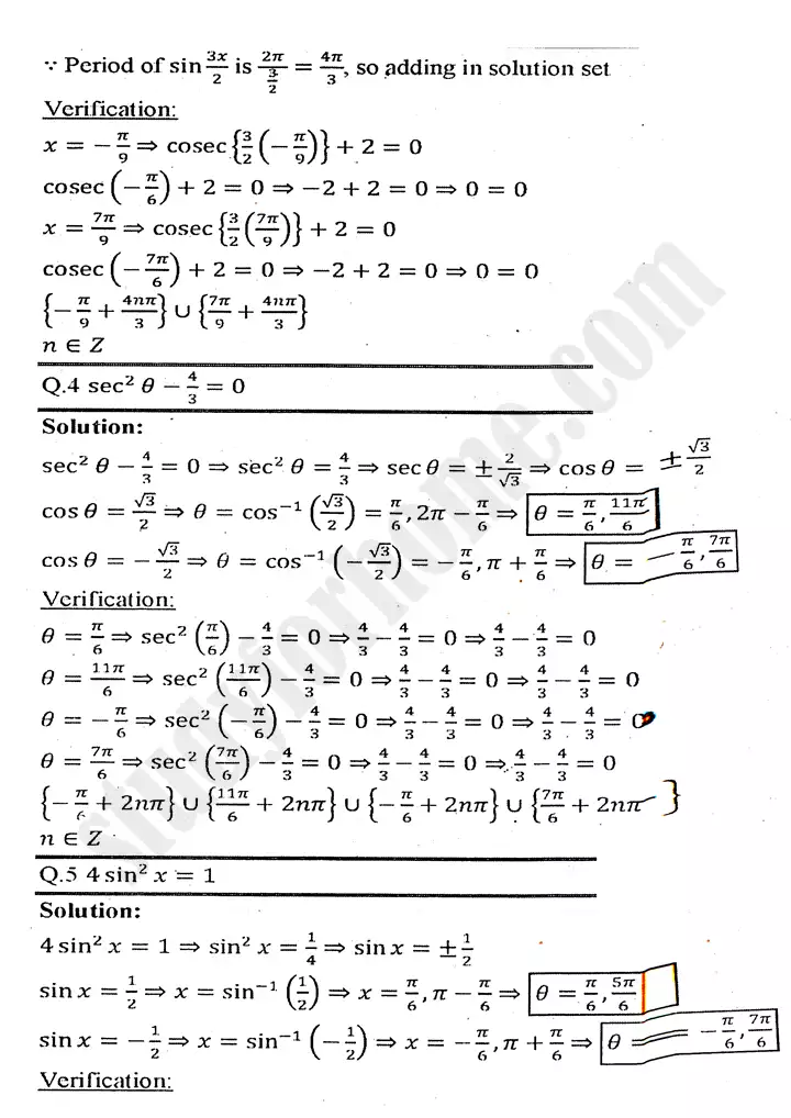 chapter 12 graphs of trigonometric functions exercise 12 5 mathematics 11th 02